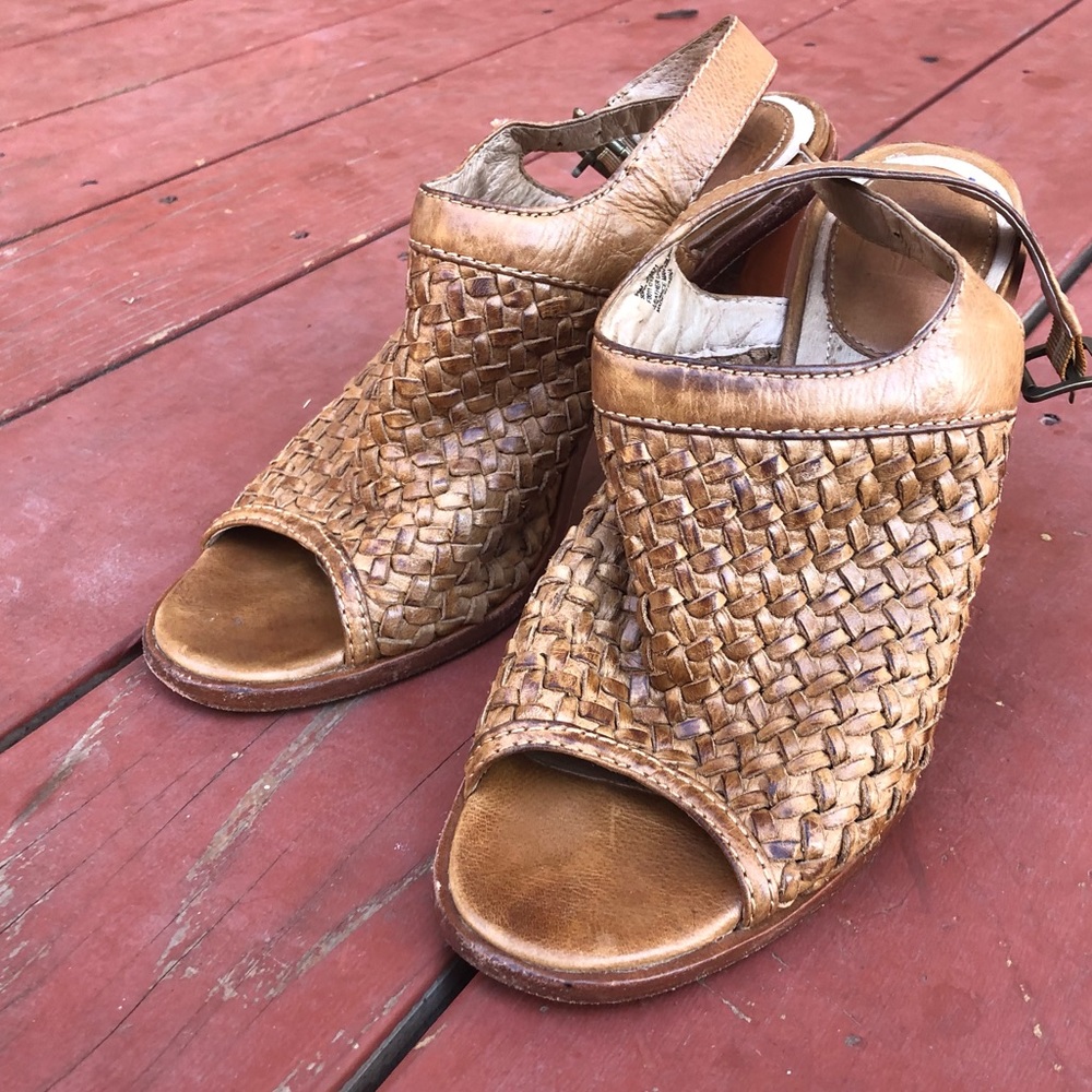 Frye leather heel sandals